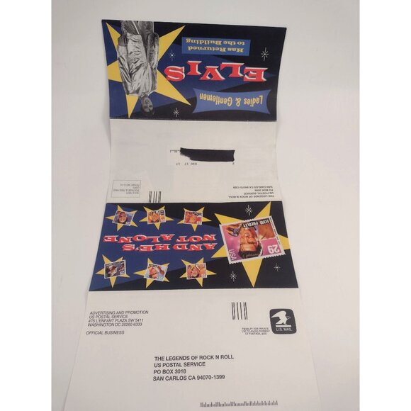 Elvis Presley Legend Rock N Roll Advertisement Ad Stamp Book CD Cassette Poster - Picture 3 of 4